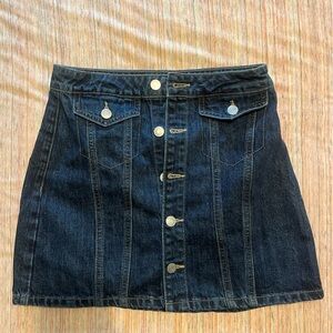 Dark wash jean skirt
